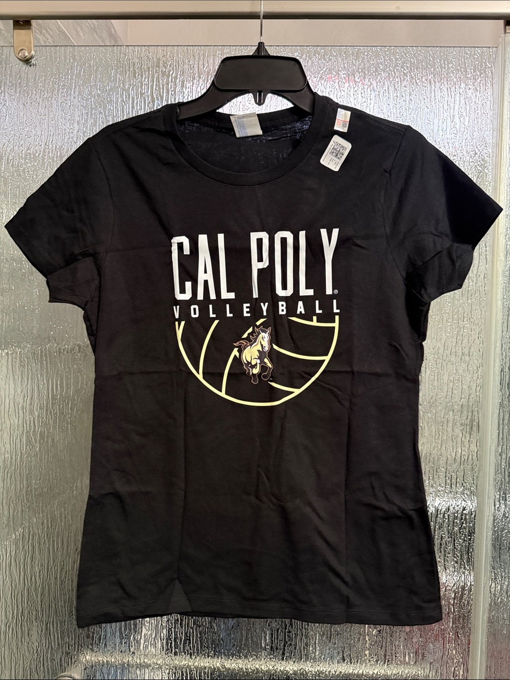 Women's Black Volleyball Graphic Tee